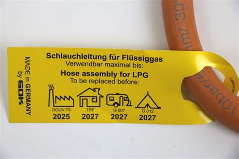 Gasschlauch Li re 40 cm A 10 für Gasanlage