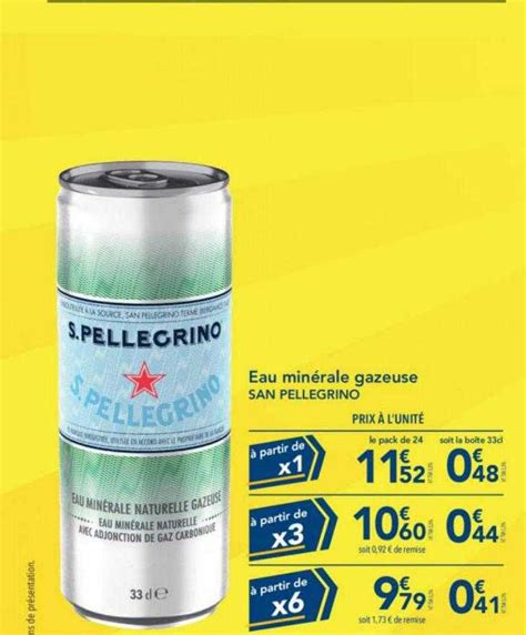 Promo Eau Minérale Gazeuse San Pellegrino chez METRO iCatalogue fr