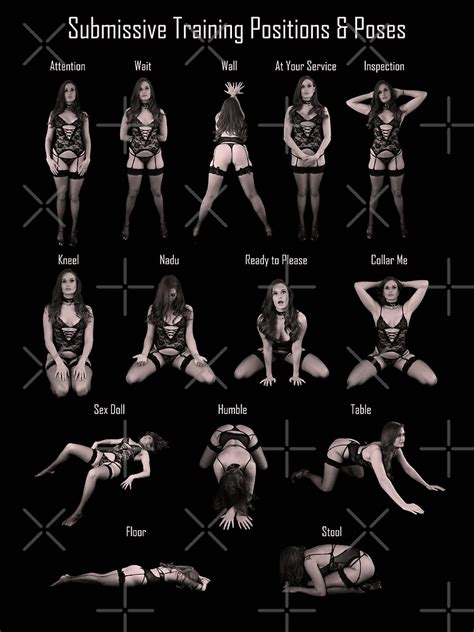 Submissive Training Positions And Poses Premium Matte Vertical Poster Sold By Brian Morrison