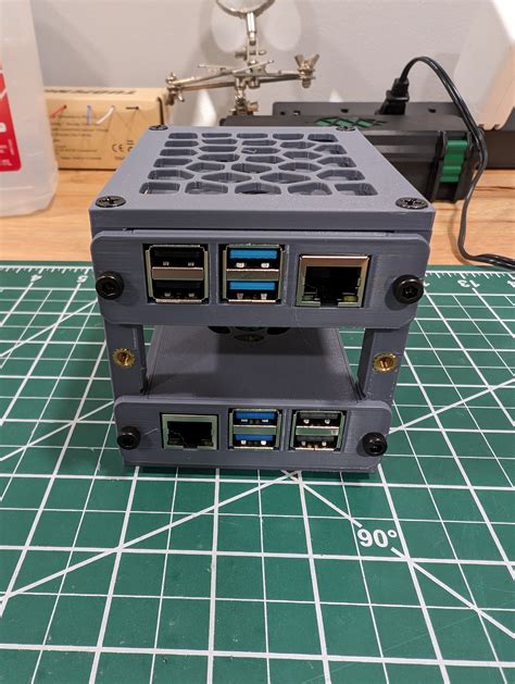 Raspberry Pi 4 And 5 Mini Server Rack Case By Jonthemiller Download Free Stl Model