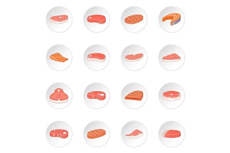 Steak Icons Set Graphic by ylivdesign · Creative Fabrica