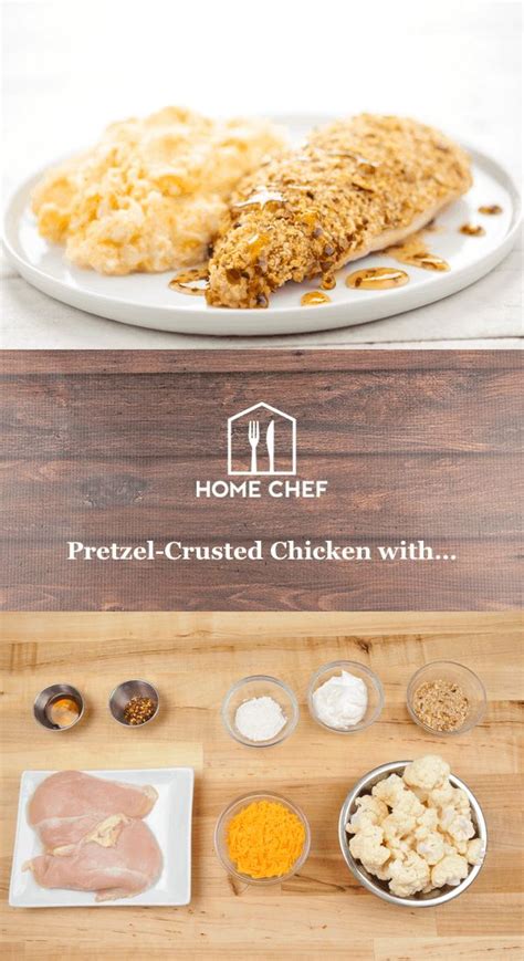 Pretzel Crusted Chicken With Hot Honey And Cheddar Cauliflower Mash Recipe Crusted Chicken