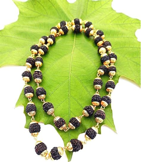 Buy Original Rudraksha Mala Goldd Plated With Certificate For Women