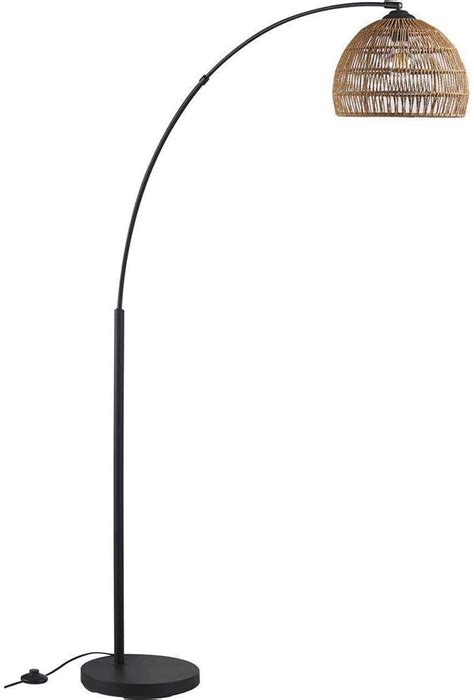 Lampadaire Design Aspect Rotin Pour Salon 170 Cm Rosolite Vivabita