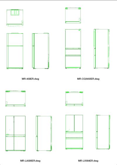 Fridge DWG CAD Files | Mitsubishi Electric Australia