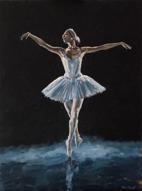 Pete Marsh Art Painting Swan Lake