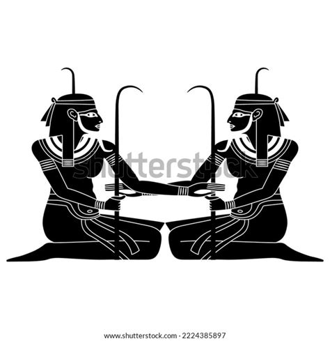 Symmetrical Ethnic Design Two Seated Ancient Stock Vector Royalty Free 2224385897 Shutterstock