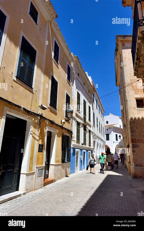 Ciutadella Street Scene Menorca Minorca Stock Photo Alamy