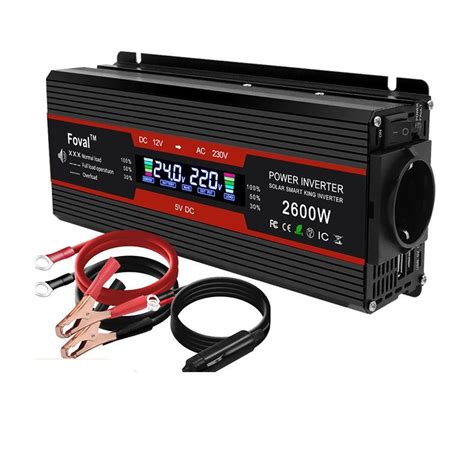 Modified Sine Wave 1000w 2600w Lcd 12v Eu Black Inverter Shielden