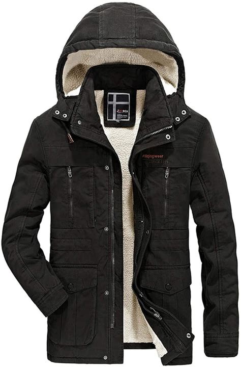 Moxishop Herren Winterjacke New Cotton Hooded Military Baumwolljacke