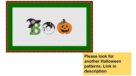 Halloween Cross Stitch Pattern Boo Cross Stitch Pdf Small Etsy