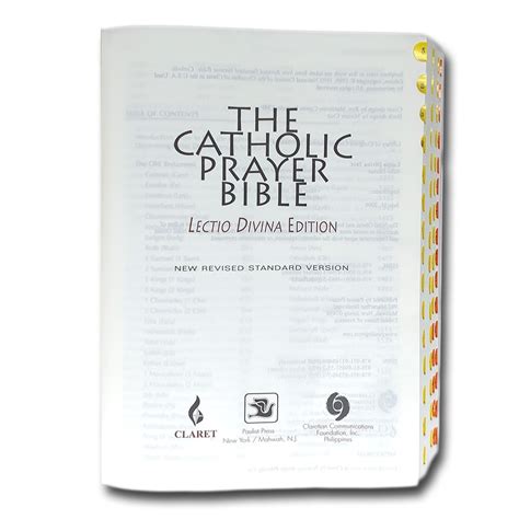 ♠the Catholic Prayer Bible Lectio Divina Edition Nrsv Paper Cover W