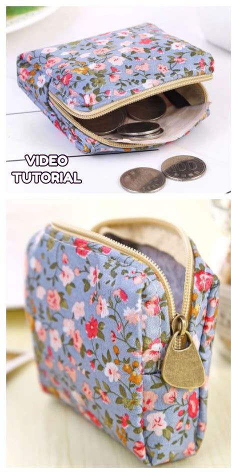 Diy 10 Minutes Coin Zipper Pouch Free Sewing Patterns Video Coin