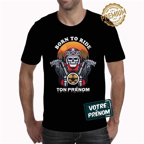 T shirt Motard personnalisé prénom