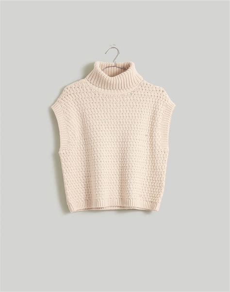 Textured Turtleneck Sweater Vest Madewell