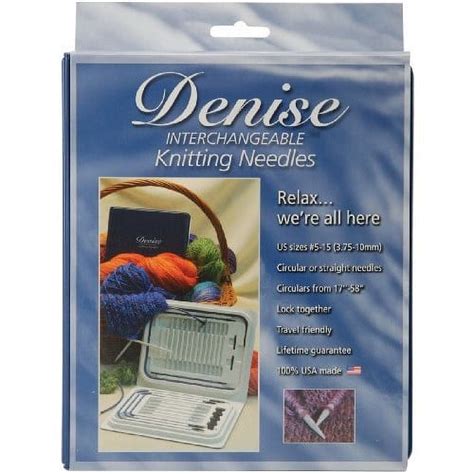 Denise Interchangeable Knitting Needles Kit Blue Wgray Needles Pk 1