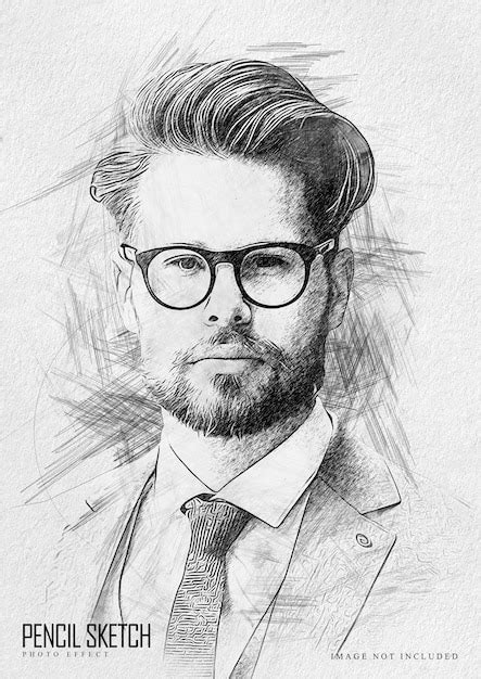 Premium PSD | Portrait Sketch Photo Effect Template