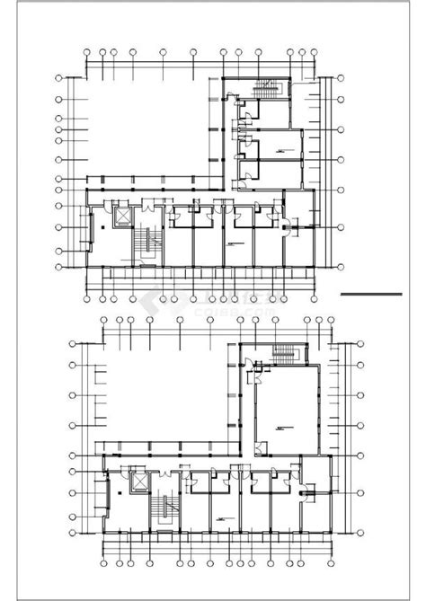 广州市某小区3400平米8层框架结构商务酒店建筑设计cad图纸住宅小区土木在线