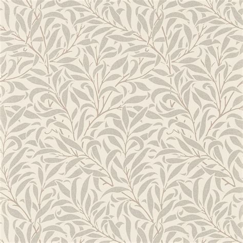 Pure Willow Boughs Ecrusilver Wallpaper Morris And Co By Sanderson Design