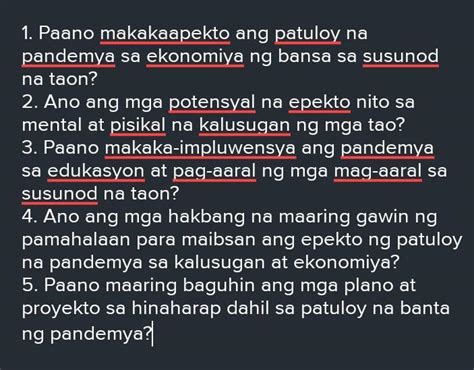 Ano Ang Mangyayari Kung Patuloy Ang Pandemya Sa Susunod Na Taon Mag