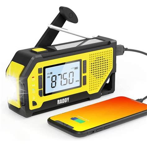 Raddy Nw Radio Manivelle Portable Solaire Am Fm Radio D Urgence Avec