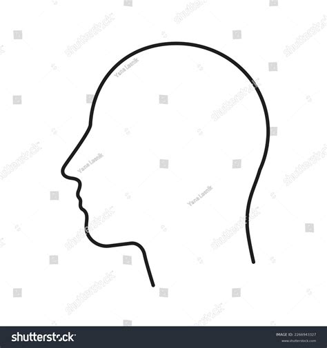 Human Head Outline Silhouette Black Icon Stock Vector (Royalty Free) 2266943327 | Shutterstock