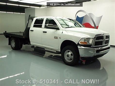 2011 Dodge Ram 3500 4x4 Crew Diesel Dually Flatbed 46k Texas Direct Auto