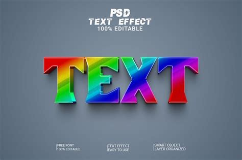 Texto D Efeito De Texto Psd Psd Premium