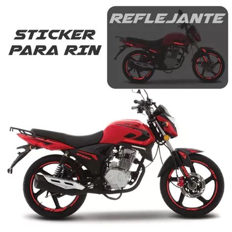 Kit Sticker Reflejantes Rin Italika Dt150 Regalo Meses Sin Intereses