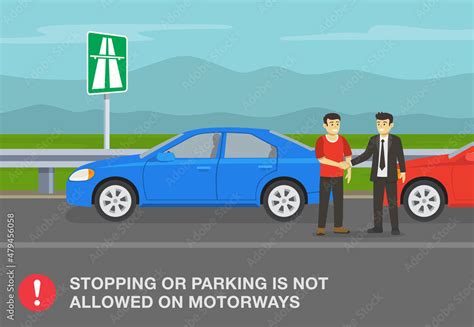 Traffic Rules On Highway Speedway Motorway Stopping Parking A