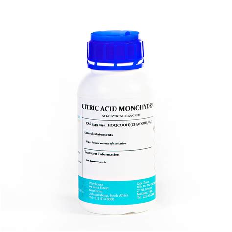 Citric Acid Monohydrate Ar Lab Chemicals Ar Cp Reflecta