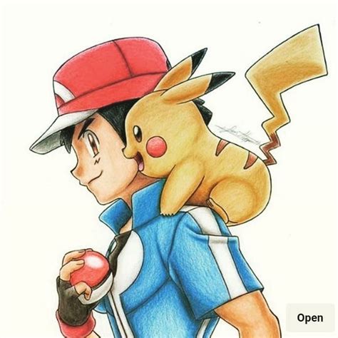 How To Draw Pokemon Ash And Pikachu At How To Draw