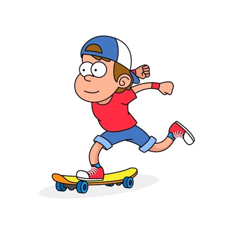 Premium Vector Skater Boy Retro Cartoon