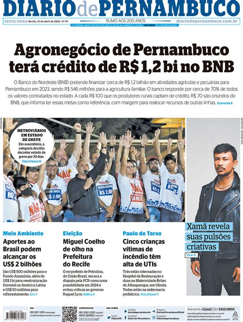 Capa Diario de Pernambuco Sexta 3 de Março de 2023