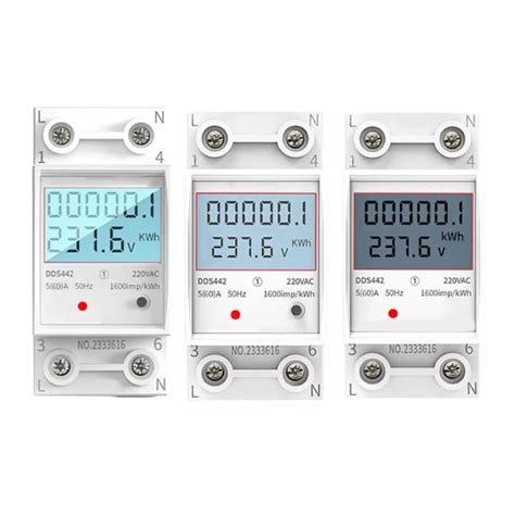 COMPTEUR D NERGIE MONOPHAS Efficace Avec Grand Cran LCD AC 220V 5 60A