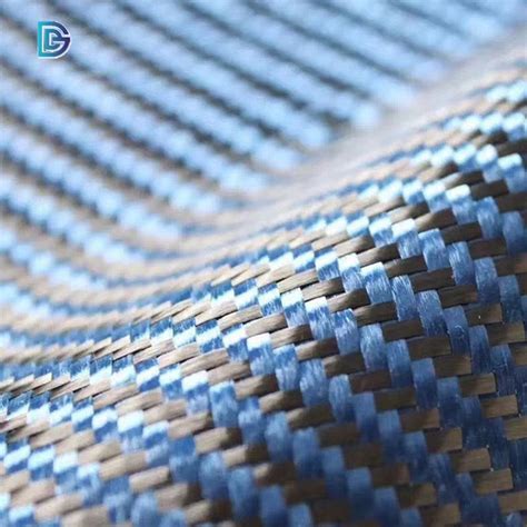 China Factory K D Blue Colored Carbon Fiber Plain Gsm Twill