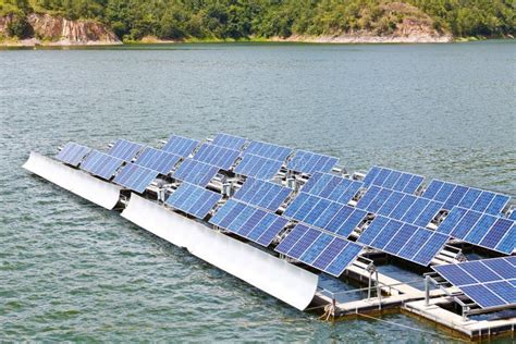 Solar Panels On The Water Stock Image Image Of Photocell