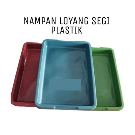 Jual Nampan Loyang Kotak Segi Plastik Tempat Penyimpanan Persegi