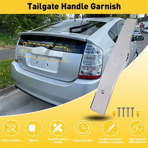 Chrome Rear Tailgate Liftgate Garnish Handle Replace Fits Toyota Prius