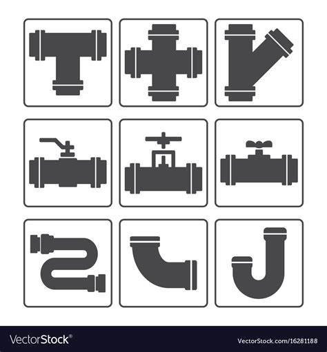 Water pipes icon Royalty Free Vector Image - VectorStock