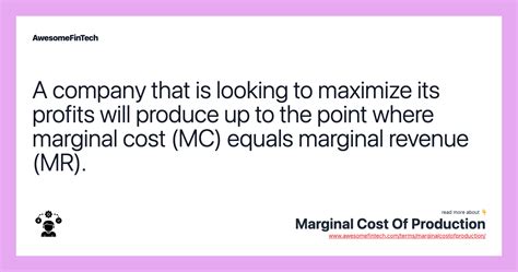 Marginal Cost Of Production Awesomefintech Blog