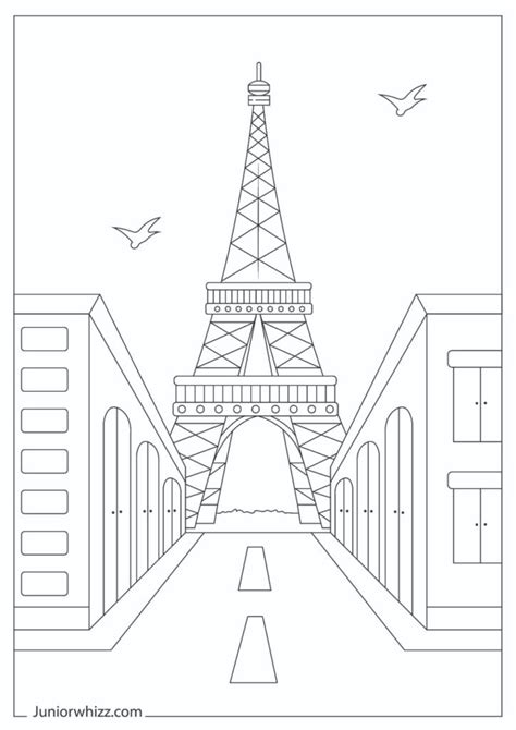 Free Eiffel Coloring Pages