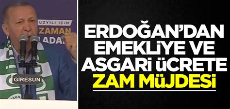 Başkan Erdoğan dan emekli ve asgari ücrete zam müjdesi Yeni Akit