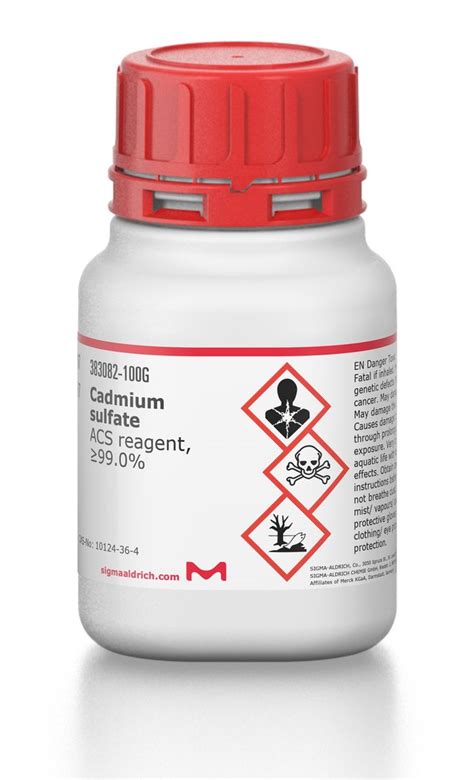 Cadmium Sulfate Acs Reagent Gsig Sigma Aldrich Sls