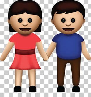 Emoji Holding Hands Woman PNG Clipart Apple Color Emoji Boy Cartoon