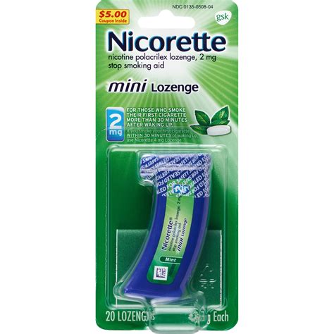 Nicorette Nicotine Mini Lozenge to Stop Smoking, Mint Flavor (FSA Eligible) - CVS Pharmacy