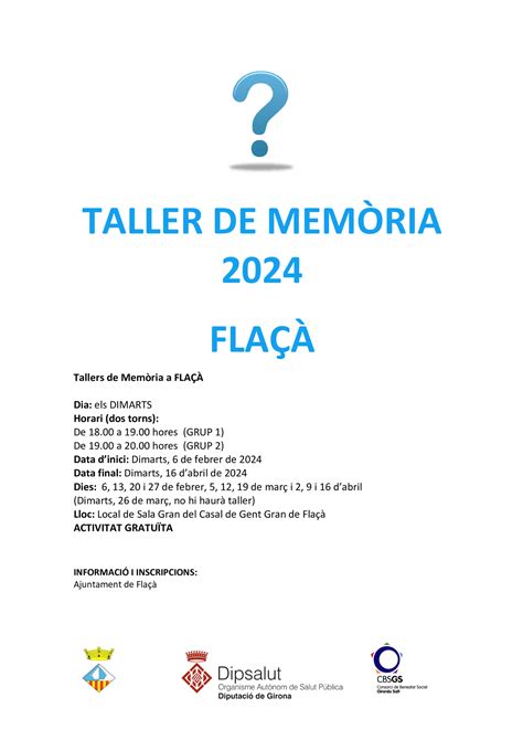 Taller de Memòria 2024 Web oficial de l Ajuntament de Flaçà