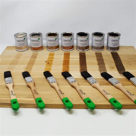 Osmo Polyx Oil Tints Hardwax Oil On Oak 7 Colours To Choose For Wood