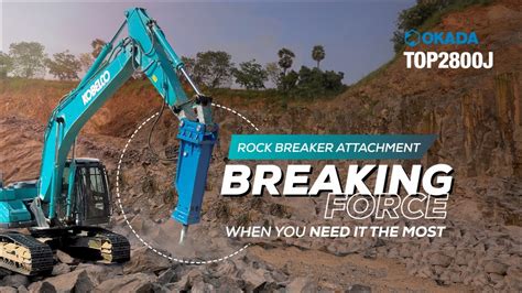 Kobelco Rock Breaker Attachment Youtube