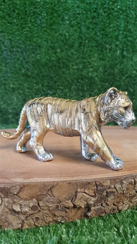 Small Gold Tiger Cub Statue – Savvy Shopper Online